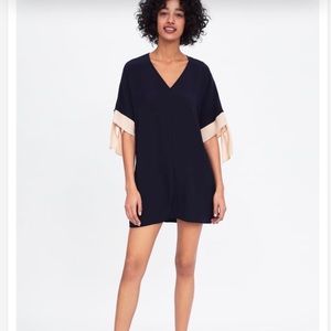 Zara Short Dress with Bows -New with tags